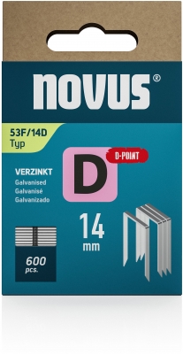 Capse Novus sarma plata, D tip 53F, D-point 14 mm, 600 buc/cutie
